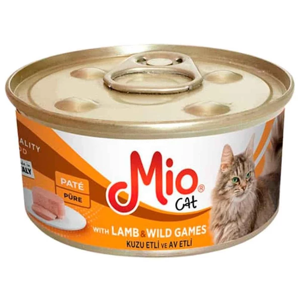 Mio Kuzu Etli ve Av Hayvanlı Püre Kedi Konservesi 85 Gr ürün görseli 1