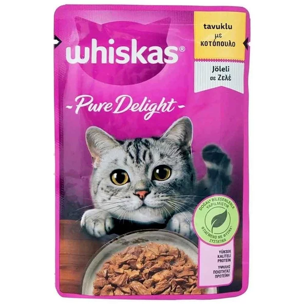 Whiskas Pouch Pure Delight Tavuklu Kedi Konservesi 85 Gr ürün görseli 1