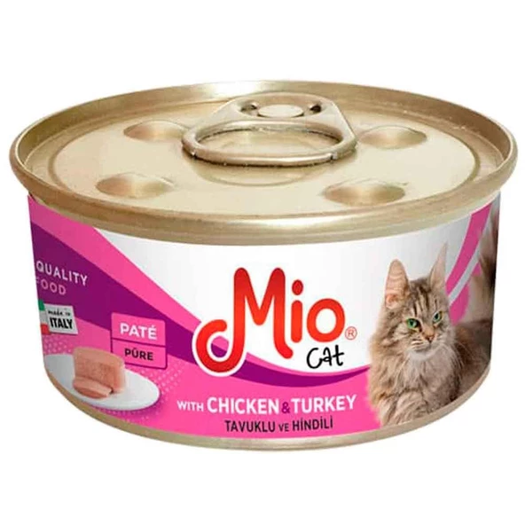 Mio Tavuklu ve Hindili Yetişkin Kedi Konservesi 85 Gr ürün görseli 1