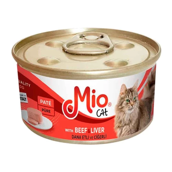 Mio Dana Etli ve Ciğerli Yetişkin Kedi Konservesi 85 Gr ürün görseli 1