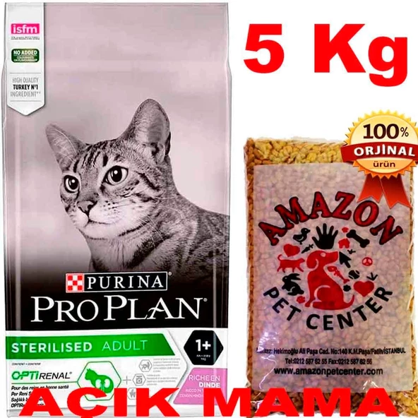 Proplan Sterilised Hindili Açık Kedi Maması 5 Kg ürün görseli 1