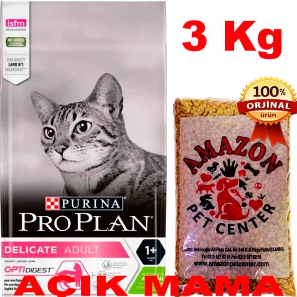 Proplan Delicate Kuzu Etli Kedi Maması Açık 3 Kg ürün görseli 1