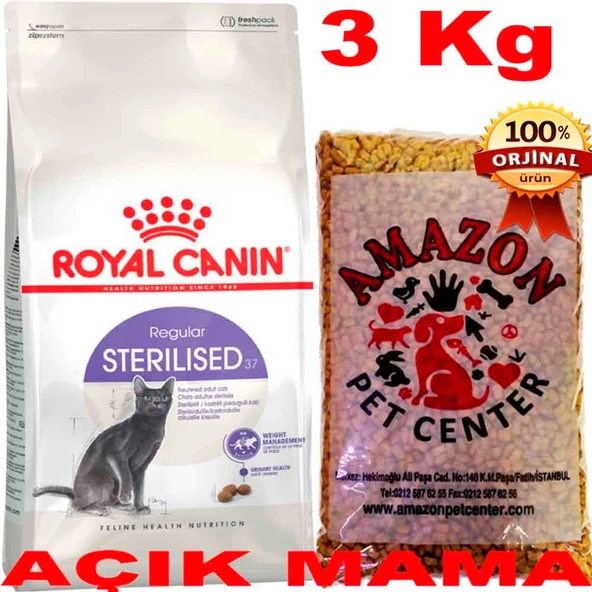 Royal Canin Sterilised Kedi Maması Açık 3 Kg ürün görseli 1