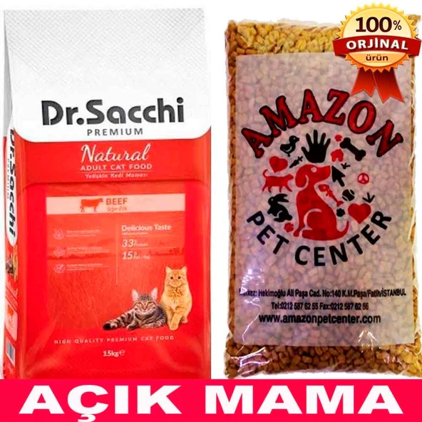 Dr Sacchi Sığır Etli Kedi Maması Açık 1 Kg ürün görseli 1