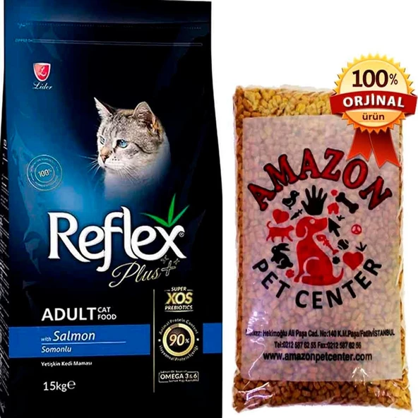 Reflex Plus Somonlu Yetişkin Kedi Maması Açık 1 Kg ürün görseli 1