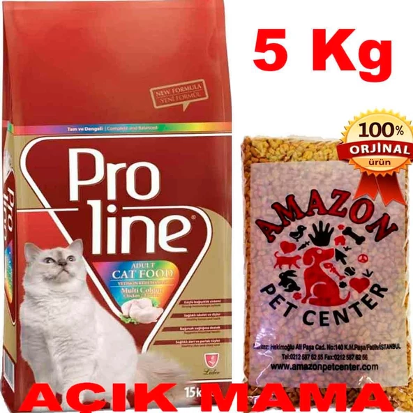 Proline Color Tavuklu Kedi Maması Açık 5 Kg ürün görseli 1