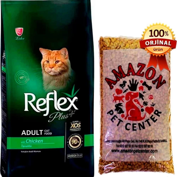 Reflex Plus Tavuklu Yetişkin Kedi Maması Açık 1 Kg ürün görseli 1