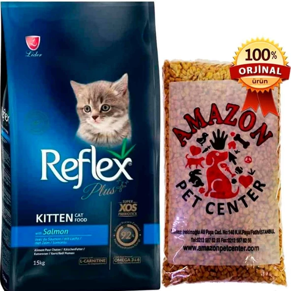Reflex Plus Kitten Somonlu Yavru Kedi Maması Açık 1 Kg ürün görseli 1