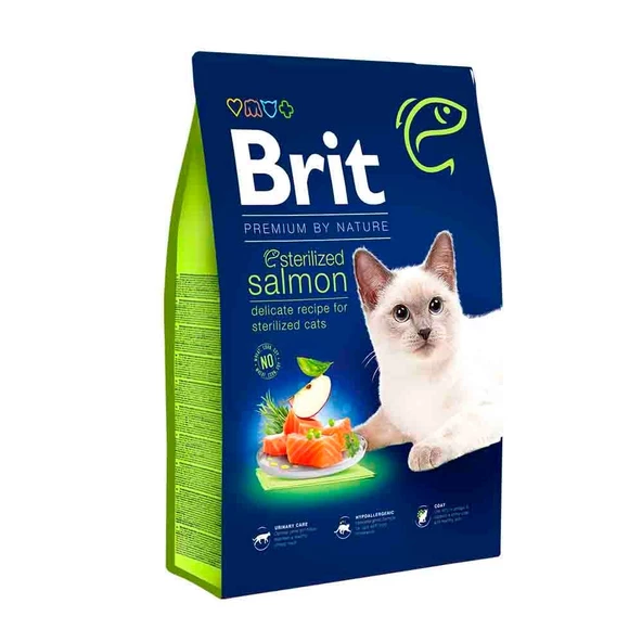 Brit Premium Sterilized Somonlu Kedi Maması 8 Kg ürün görseli 1