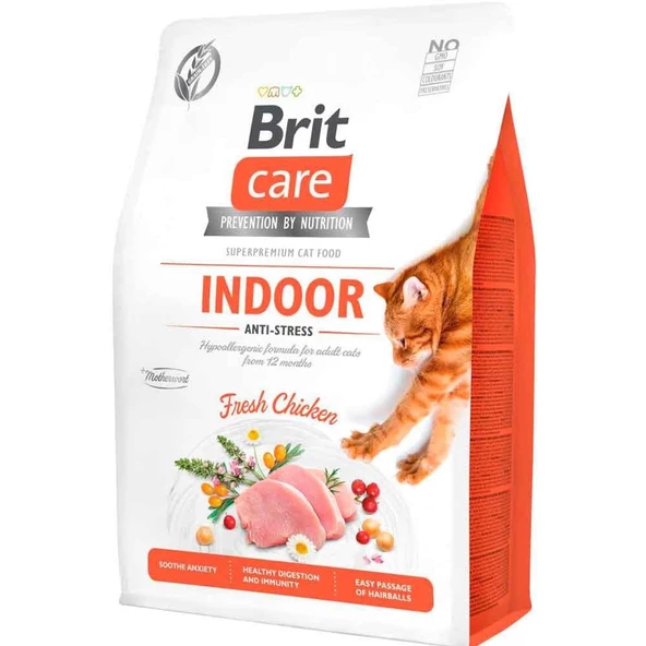 Brit Care Indoor Hypo-Allergenic Stres Azaltıcı Tahılsız Kedi Maması 2 kg ürün görseli 1