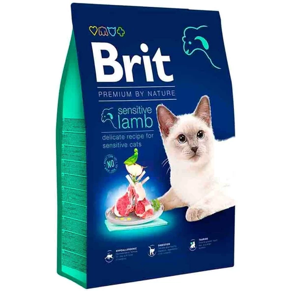 Brit Premium Sensitive Kuzu Etli Kedi Maması 8 Kg ürün görseli 1