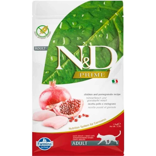 ND Tavuklu Narlı Tahılsız Kedi Maması 1,5 Kg ürün görseli 1