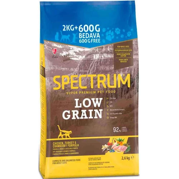 Spectrum Kedi Maması Tavuklu Hindili ve Kızılcıklı 2.6 Kg ürün görseli 1