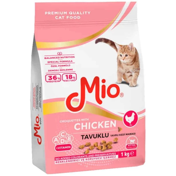 Mio Yavru Kedi Maması Tavuklu 1 Kg ürün görseli 1