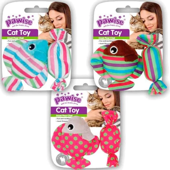 Pawise Catnipli Balık Ve Şeker Kedi Oyuncağı ürün görseli 1