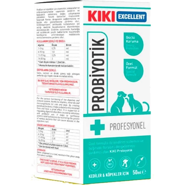 KIKI Excellent Kedi ve Köpek İçin Probiyotik Şurup 50 ml ürün görseli 1