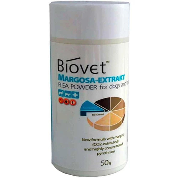 Biovet Bitkisel Kedi Köpek Pire Uzaklaştırıcı Toz 50 Gr ürün görseli 1