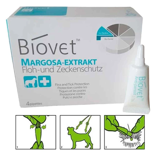 Biovet Büyük Irk Köpek Pire Kene Damlası  4 Lü ürün görseli 1