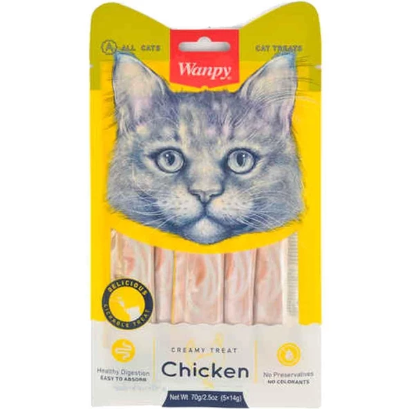 Wanpy Kedi Ödülü Tavuklu Likit Sıvı 14 Gr X 5 Li ürün görseli 1