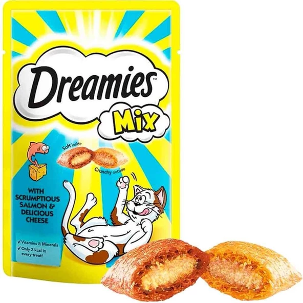 Dreamies Kedi Ödülü Mix Somonlu Peynirli 60 gr ürün görseli 1