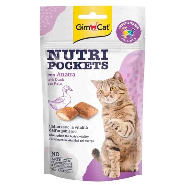 GimCat Nutripockets Ördekli Kedi Ödülü 60 Gr ürün görseli 1