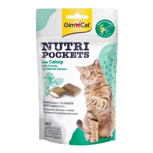 GimCat Nutripockets Kedi Otlu Multivitamin Kedi Ödülü 60gr ürün görseli 1