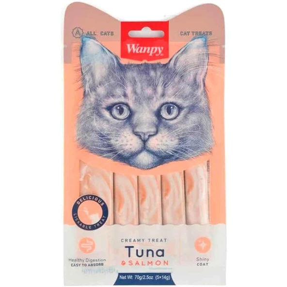 Wanpy Ton ve Somonlu Likit Kedi Ödülü 4x15 Gr ürün görseli 1