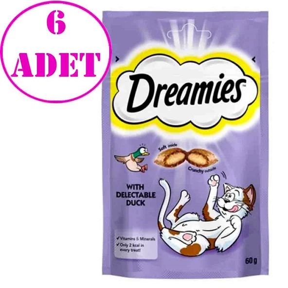 Dreamies Ördekli Kedi Ödülü 60 Gr 6AD ürün görseli 1