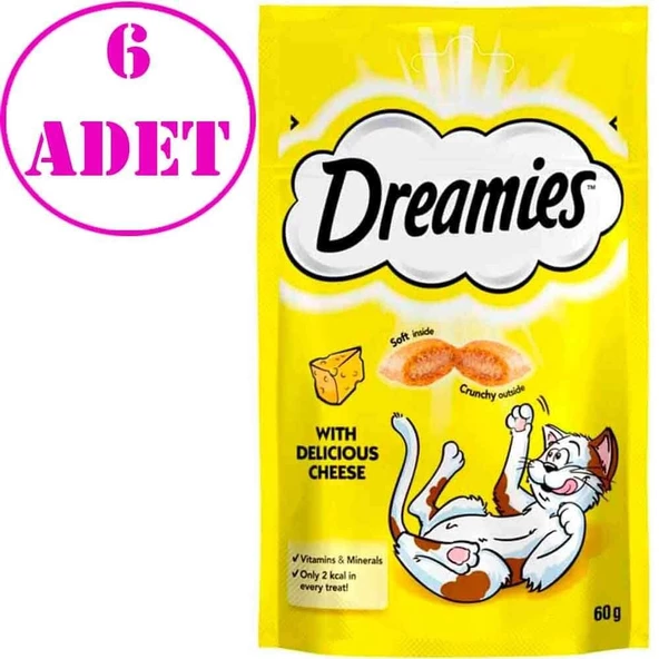 Dreamies Peynirli Kedi Ödülü 60 gr 6 AD ürün görseli 1
