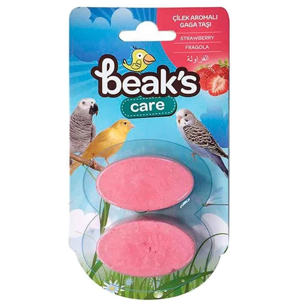 Beaks Çilek Aromalı Gaga Taşı 3,5 cm x 2 adet ürün görseli 1