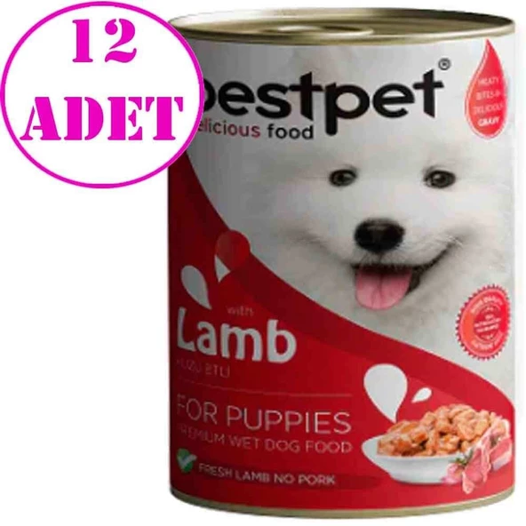 BestPet Kuzu Etli Yavru Köpek Konservesi 400gr 12 AD ürün görseli 1