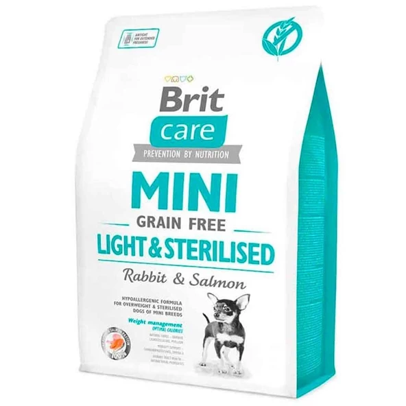 Brit Care Tahılsız Mini Light Sterillised Tavşanlı Köpek Maması 2 kg ürün görseli 1