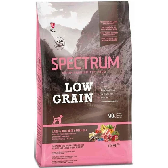 Spectrum Yavru Köpek Maması Kuzu Etli Yaban Mersinli Orta Irk 2.5 Kg ürün görseli 1