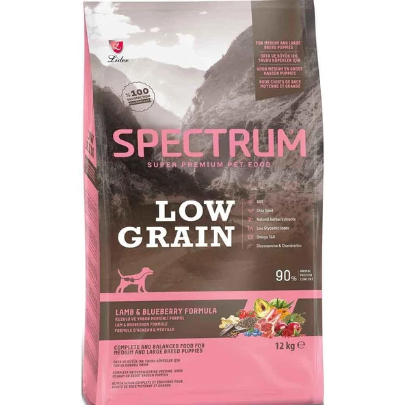 Spectrum Yavru Köpek Maması Kuzu Etli Yaban Mersinli Orta Irk 12 Kg ürün görseli 1
