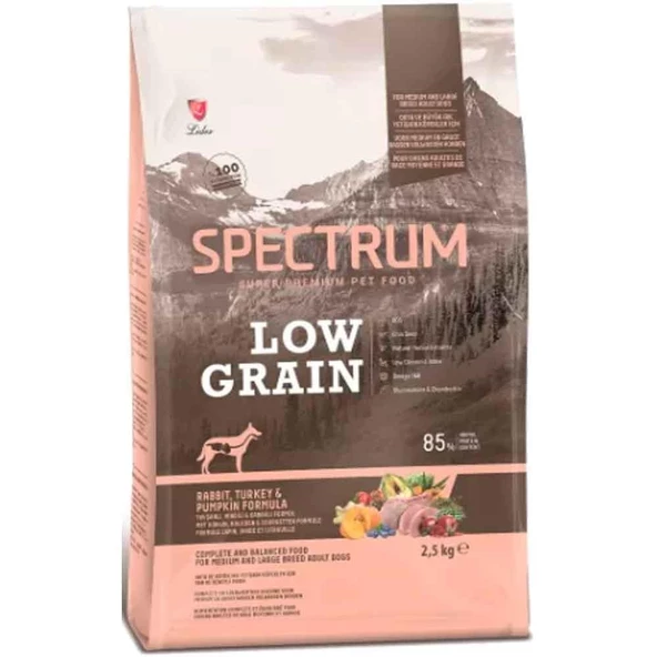 Spectrum Tavşanlı Hindili ve Bal Kabaklı Orta Irk Köpek Maması 2.5 Kg ürün görseli 1
