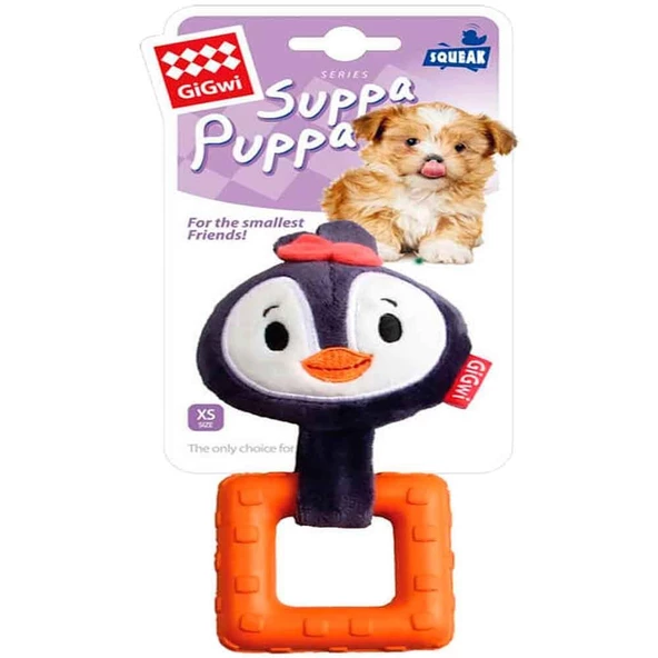 Gigwi Suppa Puppa Penguen Köpek Diş Kaşıma Oyuncağı 16 cm ürün görseli 1