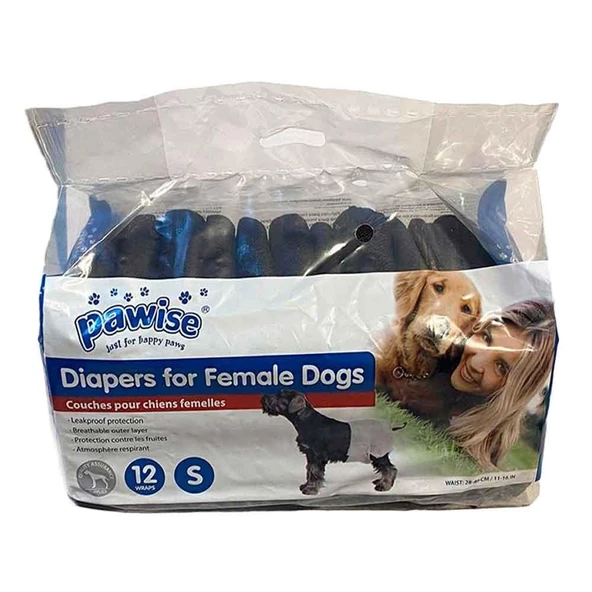 Pawise Ultra Emici Köpek Bezi 12'li Siyah S ürün görseli 1