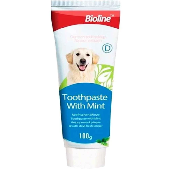 Bioline Köpek Diş Macunu Nane Aromalı 100 Gr ürün görseli 1