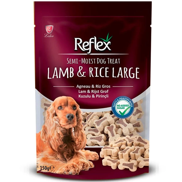 Reflex Kuzulu ve Prinçli Büyük Kemikler Yumuşak Köpek Ödülü 150gr ürün görseli 1