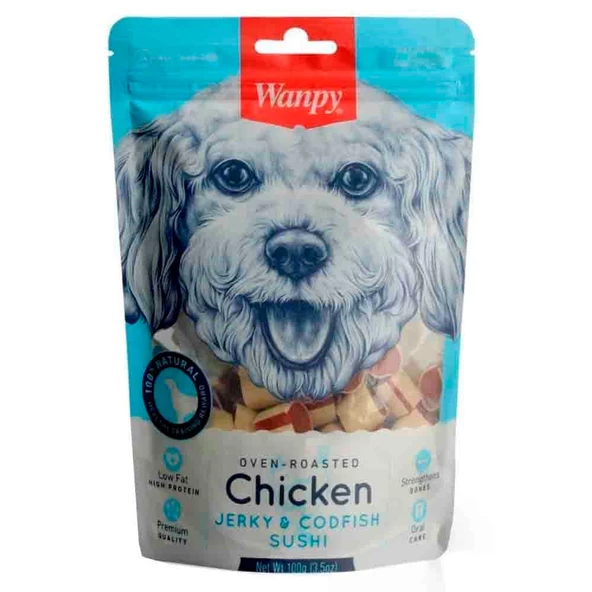 Wanpy Morina Balıklı Suşi Yumuşak Köpek Ödülü 100 Gr ürün görseli 1
