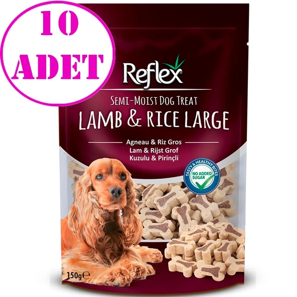 Reflex Kuzulu ve Prinçli Büyük Kemikler Yumuşak Köpek Ödülü 150gr 10 AD ürün görseli 1