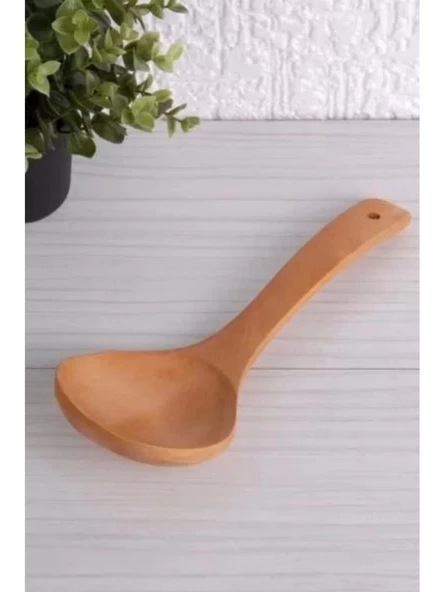 Balsa BLS 5A Kahverengi Ahşap Kaşık Kepçe 28 cm ürün görseli 1