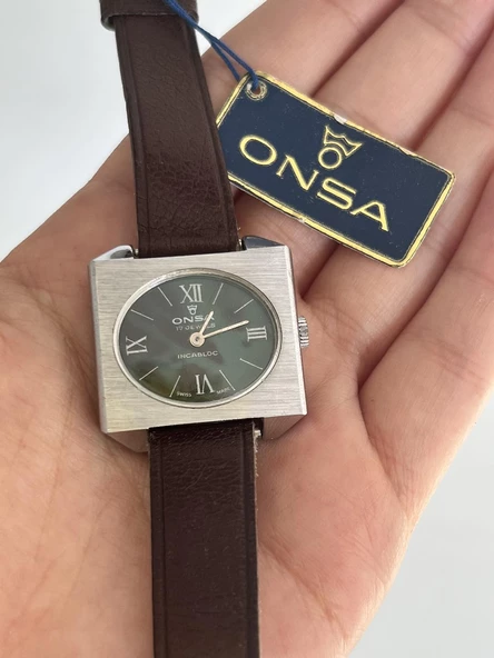 Onsa Deri Kordon Vintage Kadın Kol Saati 023 (Kutusuz) ürün görseli 1