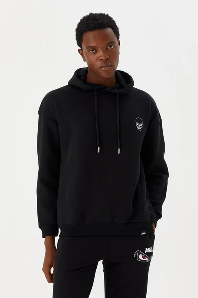 No Fear Erkek Sweatshirt Kapüşonlu Siyah M500241 ürün görseli 1