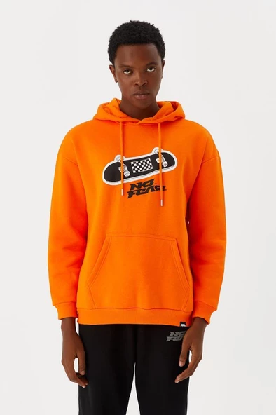 No Fear Erkek Sweatshirt Kapüşonlu Turuncu M500246 ürün görseli 1