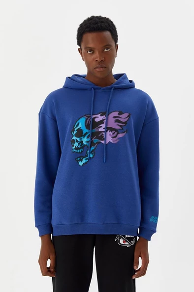 No Fear Erkek Sweatshirt Kapüşonlu Mavi M500229 ürün görseli 1