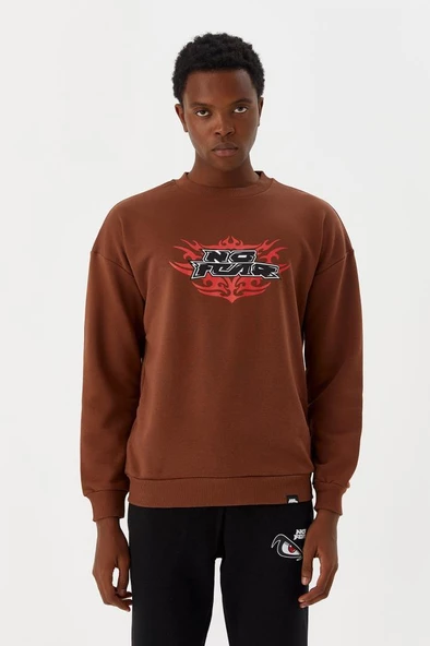 No Fear Erkek Sweatshirt Kahverengi M500242 ürün görseli 1