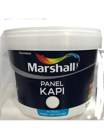 MARSHAL L Su Bazlı Panel Kapı Boyası 2,5 Lt L Beyaz ürün görseli 1