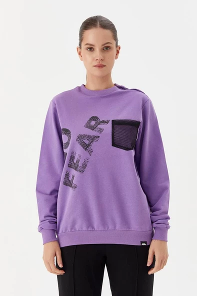 No Fear Kadın Sweatshirt Lila 72491 ürün görseli 1
