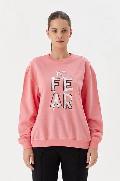 No Fear Kadın Sweatshirt Pembe 72500 ürün görseli 1